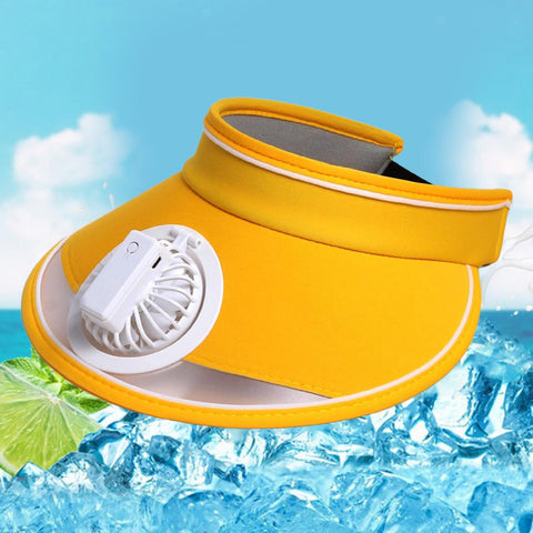 Sun Visors Hat with Fan Cooling Fan Hat