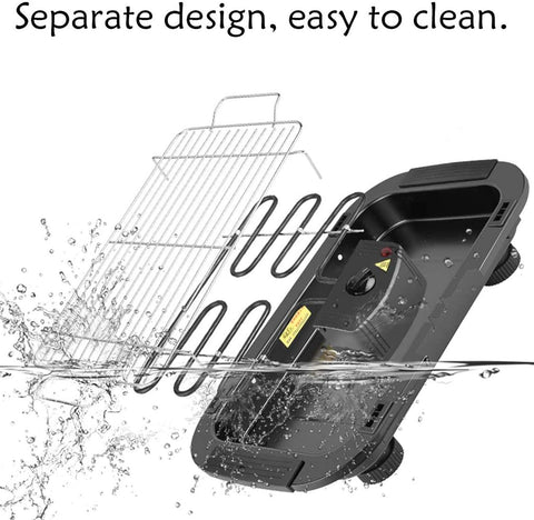 Electric BBQ Grill with 5 Adjustable Temperature