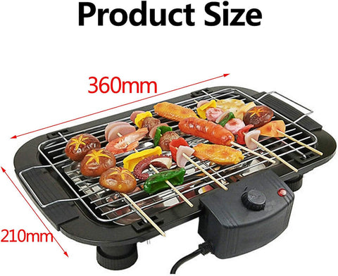 Electric BBQ Grill with 5 Adjustable Temperature