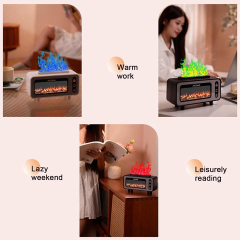 E-hooy Vintage Fireplace Aroma Diffuser (Woodgrain)