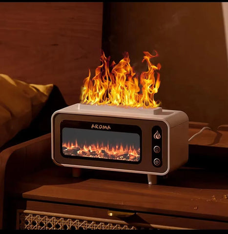 E-hooy Vintage Fireplace Aroma Diffuser (Woodgrain)