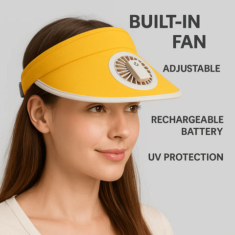 Sun Visors Hat with Fan Cooling Fan Hat